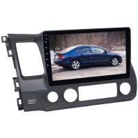 Штатная магнитола 10 дюймов для Honda Civic 2008 - 2012 гг. левый руль MEKEDE M6 Plus 3D 2295-5705 экран 2K Android 13 8+128 Gb